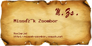 Missák Zsombor névjegykártya